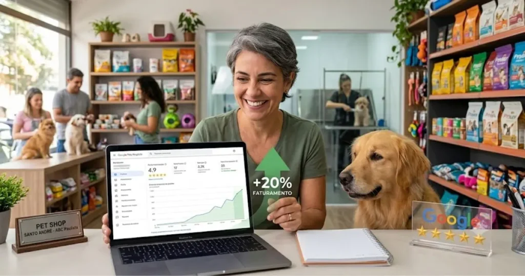 Pet shop, em Santo André, tem aumento de 20% no faturamento com o Google Meu Negócio.